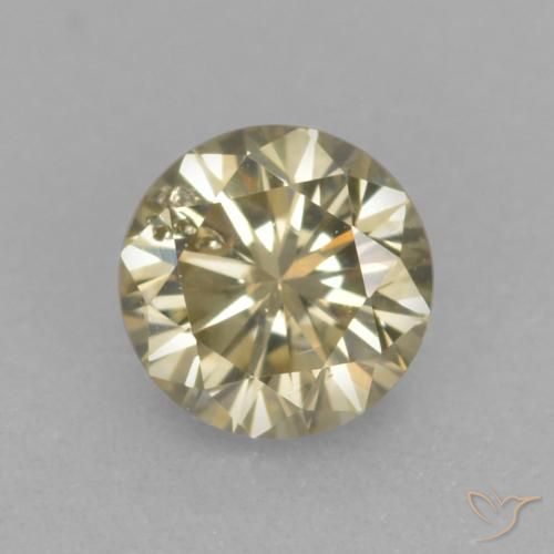 0.20ct Naturale Color champagne Diamante, Rotondo, VS