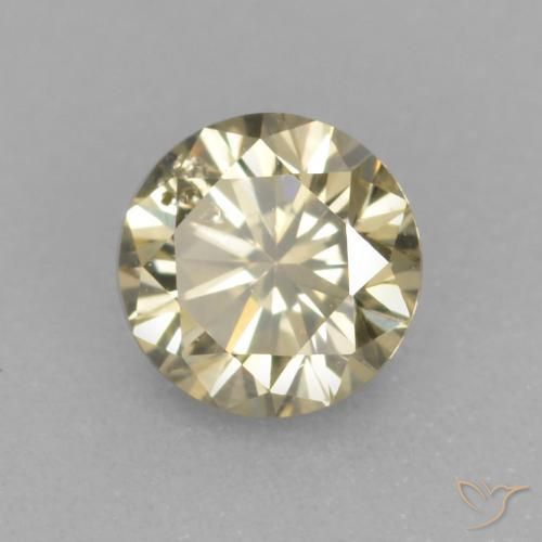 Diamante Color champagne naturale da 0.20 ct, Rotondo, VS