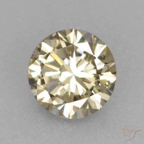 Diamante Color champagne naturale da 0.17 ct, Rotondo, VS