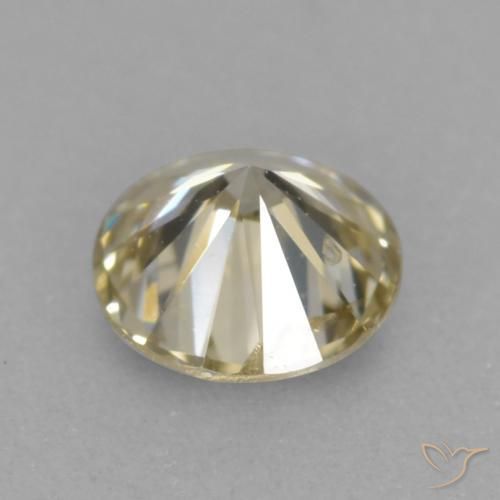 Diamante Color champagne naturale da 0.17 ct, Rotondo, VS