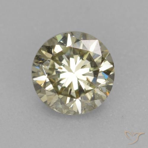 0.27ct Naturale Medium Light-Yellow Diamante, Rotondo, VS