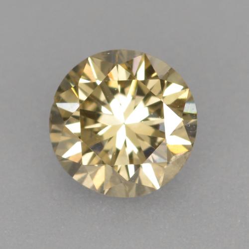 Diamante naturale marrone da 0,30 ct, taglio rotondo, VVS-VS