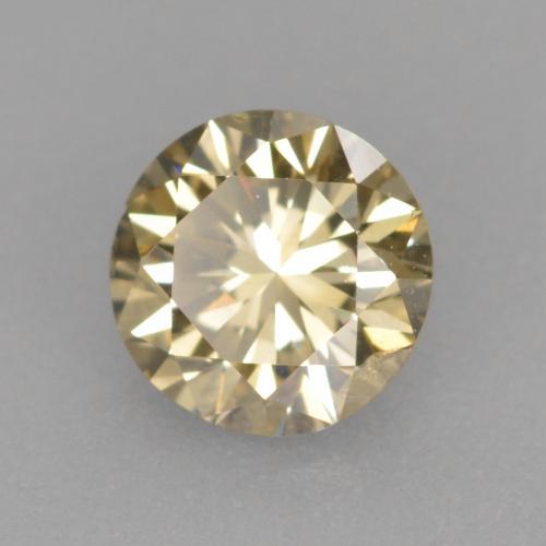 Diamante naturale marrone da 0,30 ct, taglio rotondo, VVS-VS