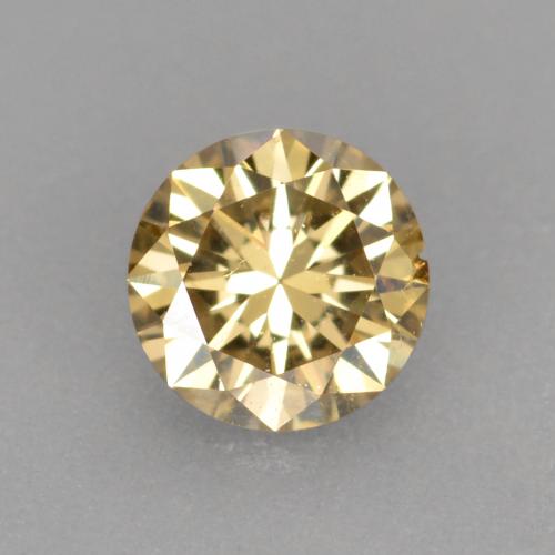 Diamante naturale dorato da 0,22 ct, taglio rotondo, VS-SI