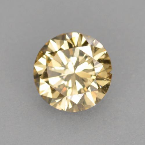 Diamante naturale dorato da 0,22 ct, taglio rotondo, VS-SI