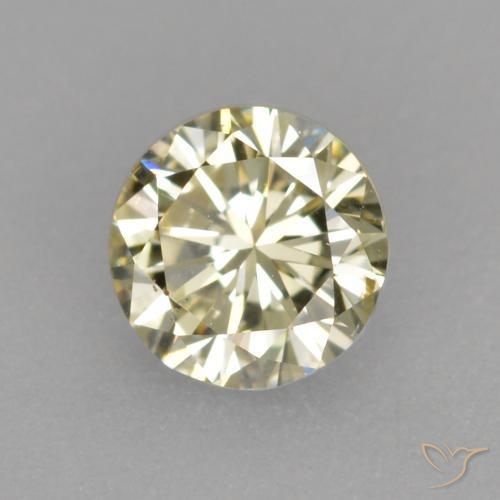 Diamante Color champagne naturale da 0.25 ct, Rotondo, VVS-VS