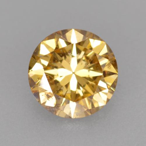 Diamante Champagne naturale da 0.32 ct, Taglio rotondo, VS