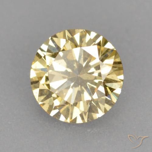 Diamante Champagne naturale da 0.30 ct, Rotondo, VS