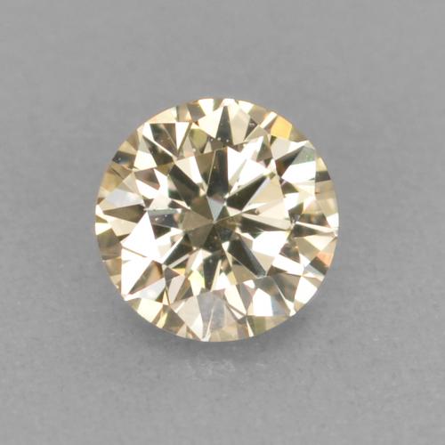 Diamante naturale dorato da 0,11 ct, taglio rotondo, VVS-VS