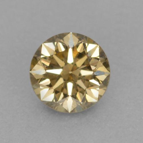 Diamante naturale marrone da 0,12 ct, taglio rotondo, VVS-VS