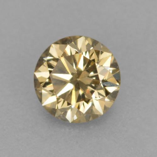 Diamante naturale marrone da 0,12 ct, taglio rotondo, VVS-VS