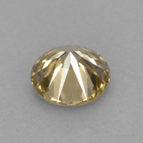 Diamante naturale marrone da 0,12 ct, taglio rotondo, VVS-VS