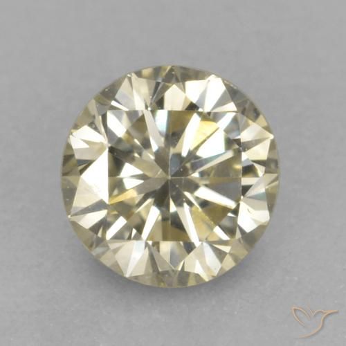 0.18ct Naturale Color champagne Diamante, Rotondo, VVS-VS