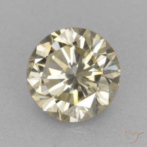 Diamante Color champagne naturale da 0.18 ct, Rotondo, VVS-VS