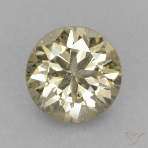 0.20ct Naturale Color cognac Diamante, Rotondo, VVS-VS