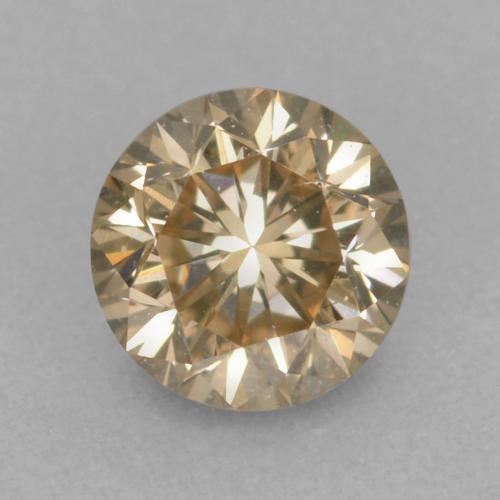 Diamante naturale marrone da 0,21 ct, taglio rotondo, VVS-VS