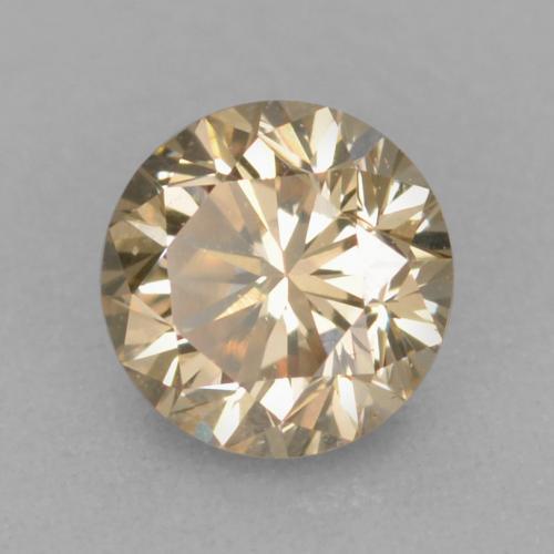 Diamante naturale marrone da 0,21 ct, taglio rotondo, VVS-VS