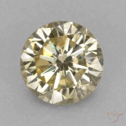 0.21ct Naturale Marrone medio Diamante, Rotondo, VVS-VS