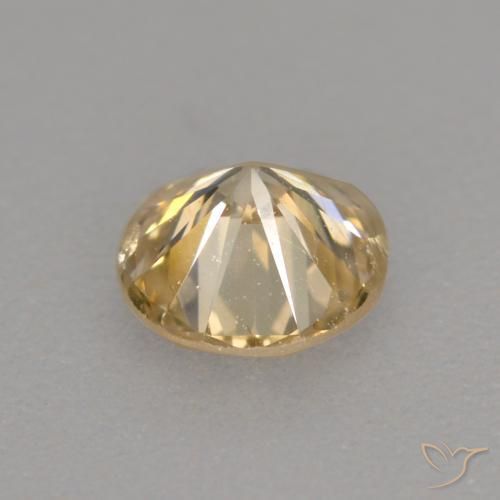 Diamante Marrone Dorato Molto Chiaro naturale da 0.25 ct, Rotondo, VS-SI