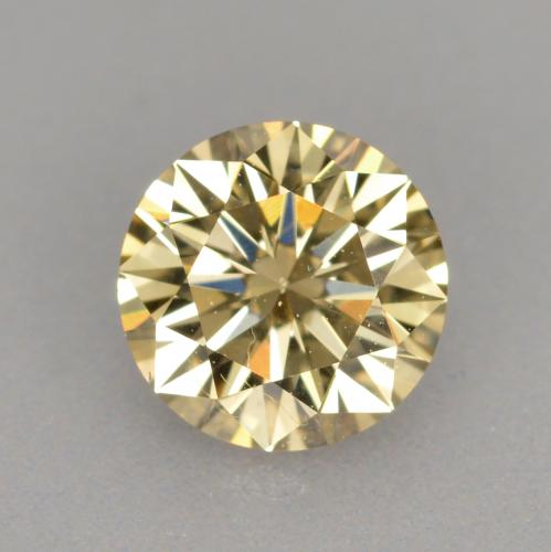Diamante naturale marrone da 0,40 ct, taglio rotondo, VVS-VS