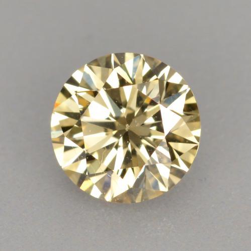 Diamante naturale marrone da 0,40 ct, taglio rotondo, VVS-VS