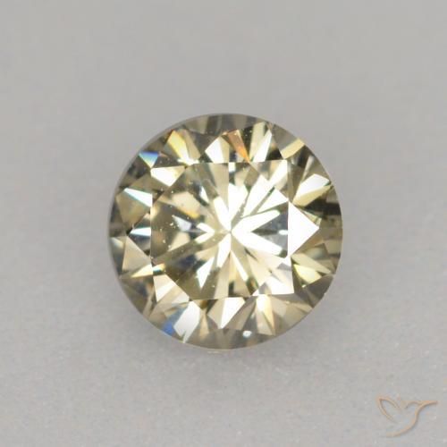 0.23ct Naturale Color cognac Diamante, Rotondo, VVS-VS