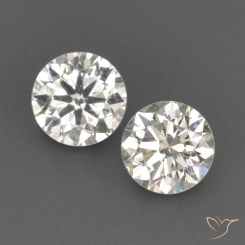 0.18ctw Naturale J Diamante, Rotondo, VVS-VS