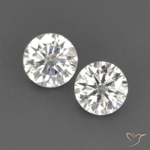 Gemme di diamante h naturale da 0,14 ct, taglio rotondo, VVS-VS