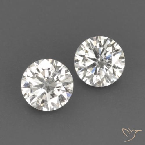 Gemme di diamante h naturale da 0,14 ct, taglio rotondo, VVS-VS
