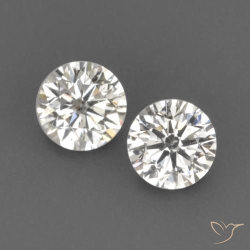 0.15ctw Naturale H Diamante, Rotondo, VVS-VS
