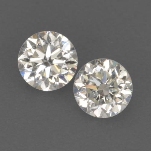 Gemme di Diamante Bianco caldo naturale da 0.22 ct, Taglio rotondo, VVS-VS