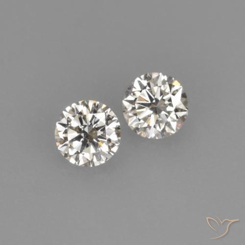 Gemme di Diamante L naturale da 0.14 ct, Rotondo, VVS-VS