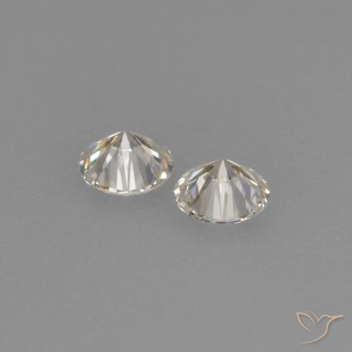 Gemme di Diamante L naturale da 0.14 ct, Rotondo, VVS-VS