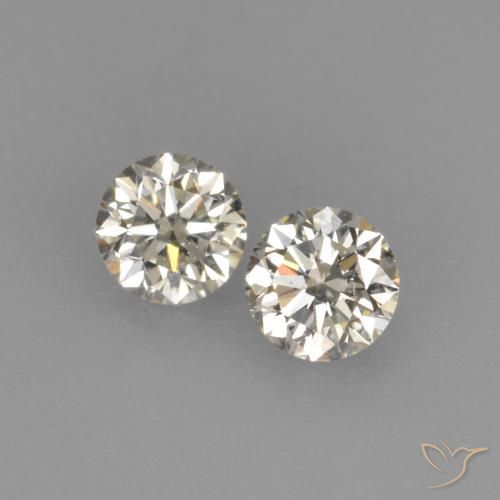 Gemme di diamante l naturale da 0,23 ct, taglio rotondo, VVS-VS