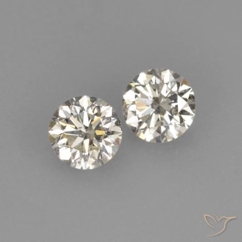 Gemme di diamante l naturale da 0,23 ct, taglio rotondo, VVS-VS