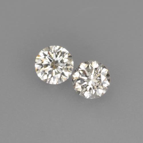 Diamante naturale bianco caldo da 0,14 ct, taglio rotondo, VVS-VS