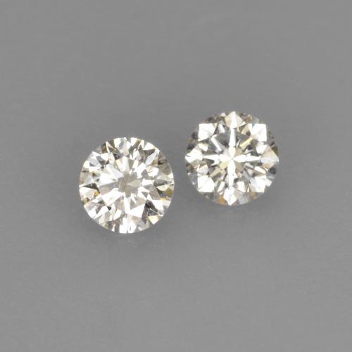 Diamante naturale bianco caldo da 0,14 ct, taglio rotondo, VVS-VS