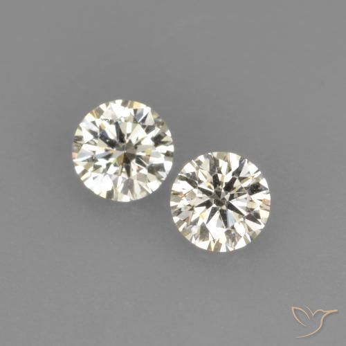 Gemme di Diamante K naturale da 0.17 ct, Rotondo, VVS-VS