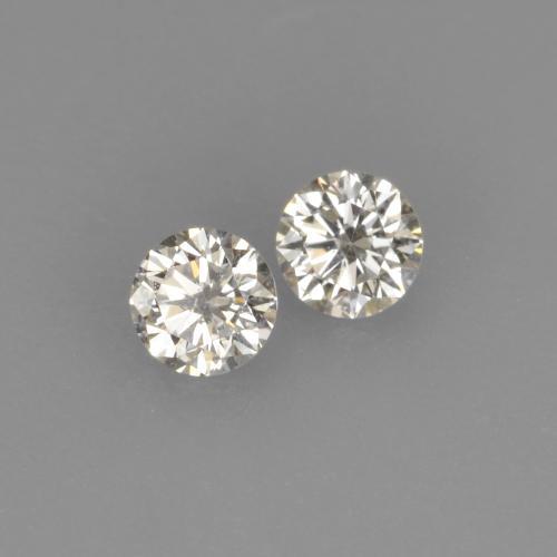 Gemme di Diamante Bianco caldo naturale da 0.13 ct, Taglio rotondo, VVS-VS