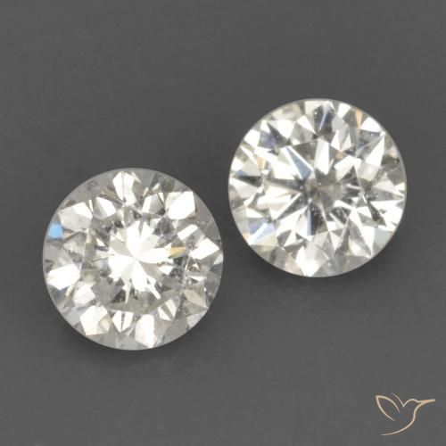 Gemme di Diamante I naturale da 0.21 ct, Rotondo, VVS-VS