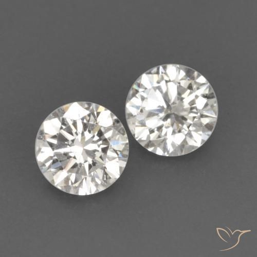 Gemme di Diamante H naturale da 0.14 ct, Rotondo, VVS-VS