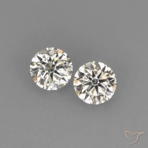 0.18ctw Naturale J Diamante, Rotondo, VVS-VS