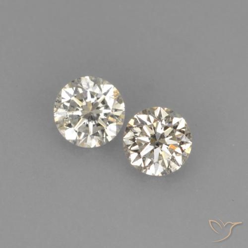 0.17ctw Naturale L Diamante, Rotondo, VVS-VS