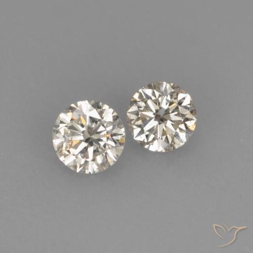 Gemme di Diamante L naturale da 0.17 ct, Rotondo, VVS-VS