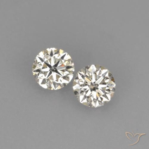 0.18ctw Naturale K Diamante, Rotondo, VVS-VS