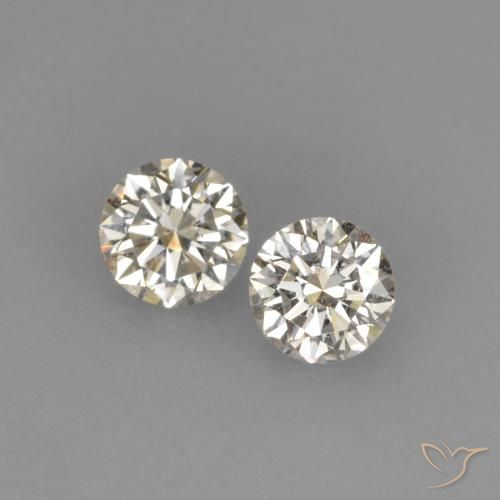 0.20ctw Naturale J Diamante, Rotondo, VVS-VS