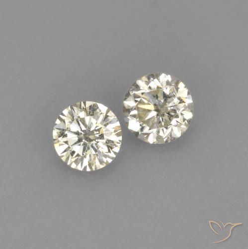 Gemme di Diamante L naturale da 0.19 ct, Rotondo, VVS-VS