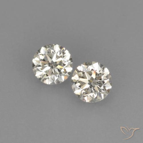 0.18ctw Naturale L Diamante, Rotondo, VVS-VS