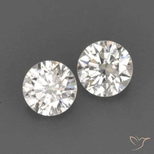 0.14ctw Naturale H Diamante, Rotondo, VVS-VS