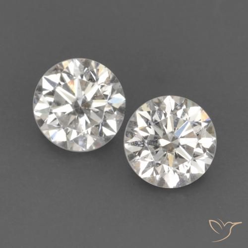 0.17ctw Naturale H Diamante, Rotondo, VVS-VS